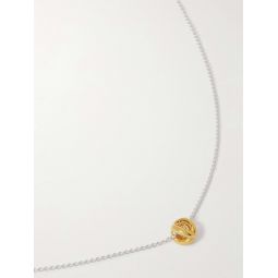 Entrelacs Le 1 Sterling Silver and 18-Karat Gold Pendant Necklace