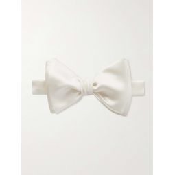 Self-Tie Duchesse Cotton and Silk-Blend Satin Bow Tie