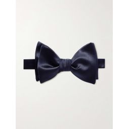 Self-Tie Duchesse Cotton and Silk-Blend Satin Bow Tie