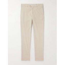 Slim-Fit Cotton-Blend Twill Trousers