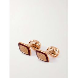 + Deakin & Francis Rose Gold-Plated and Enamel Cufflinks