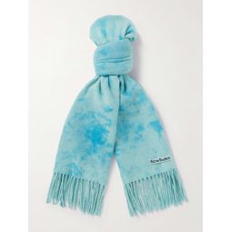 Canada Fringed Tie-Dyed Wool Scarf