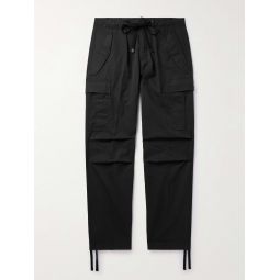 New Enzyme Straight-Leg Cotton-Twill Drawstring Cargo Trousers