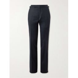 Straight-Leg Wool-Blend Suit Trousers