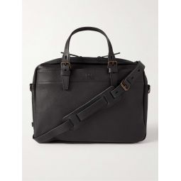 Folder Vegetable-Tanned Textured-Leather Messenger Bag
