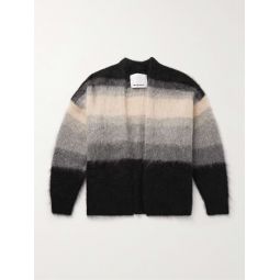 Danah Striped Brushed-Knit Cardigan