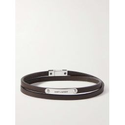 Cassandre Silver-Tone and Leather Bracelet