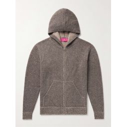 Ribbed Cashmere Zip-Up Hoodie