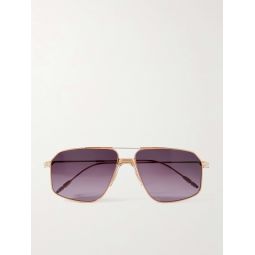 Jagger Aviator-Style Gold- and Silver-Tone Sunglasses