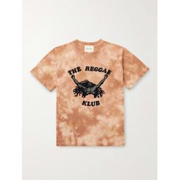 Flocked Tie-Dyed Cotton-Jersey T-Shirt