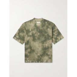 Tie-Dyed Waffle-Knit Cotton-Blend Jersey T-Shirt