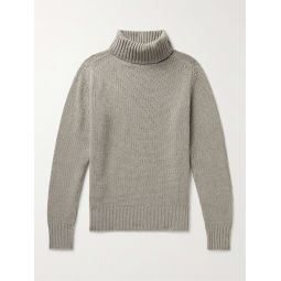 Ribbed Cashmere Rollneck Sweater