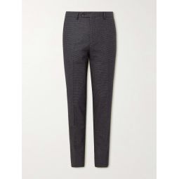 Slim-Fit Checked Woven Trousers