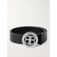 4cm Leather and Silver-Tone Belt