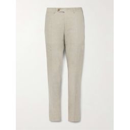 Kei Slim-Fit Tapered Linen and Wool-Blend Suit Trousers