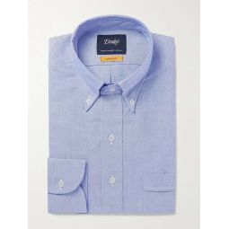 Blue Button-Down Collar Cotton Oxford Shirt