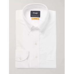 White Button-Down Collar Cotton Oxford Shirt
