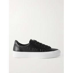 City Sport Logo-Embossed Leather Sneakers