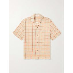 Bakoven Camp-Collar Embroidered Cotton-Gauze Shirt