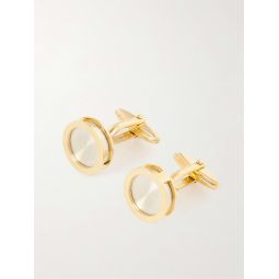 Convertible Gold- and Rhodium-Plated Cufflinks
