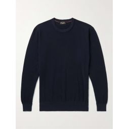 Slim-Fit Cotton and Silk-Blend Sweater
