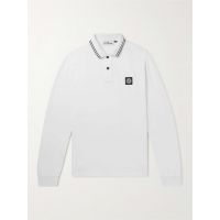Slim-Fit Logo-Appliqued Stretch-Cotton Pique Polo Shirt