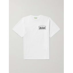 Temple Logo-Print Cotton-Jersey T-Shirt