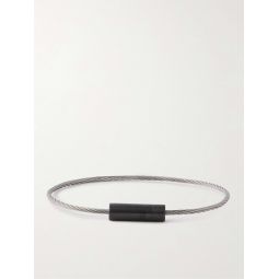 5g Silver-Tone Brushed-Ceramic Bracelet