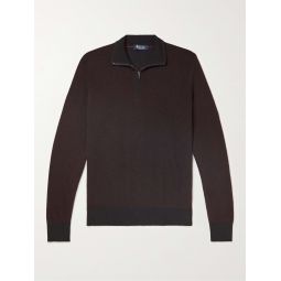 Roadster Slim-Fit Striped Cashmere Half-Zip Sweater