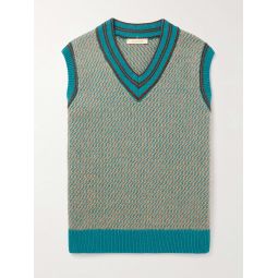 Chorus Cashmere-Blend Jacquard Sweater Vest