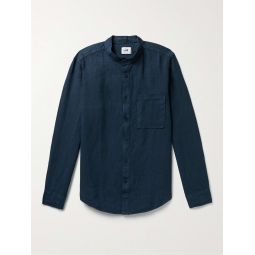 Eddie Grandad-Collar Linen Shirt