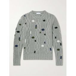 Marco Intarsia Cable-Knit Wool-Blend Sweater
