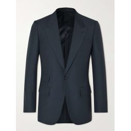 Slim-Fit Checked Mohair and Wool-Blend Suit Jacket
