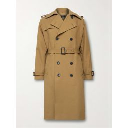 Trenton Double-Breasted Belted Cotton-Canvas Trench Coat