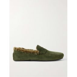 Kensington Shearling-Lined Suede Slippers
