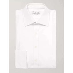 + Turnbull & Asser White Bib-Front Cotton Tuxedo Shirt