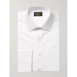 White Double-Cuff Cotton Shirt