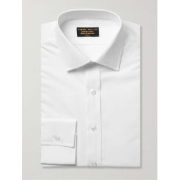 White Slim-Fit Cotton Shirt