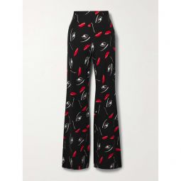 DIANE VON FURSTENBERG Brooklyn printed stretch-jersey flared pants