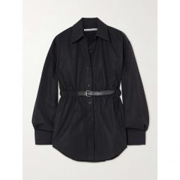 ALEXANDER WANG Belted cotton-poplin shirt