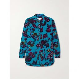DIANE VON FURSTENBERG Lala floral-print crepe shirt