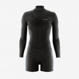 Womens R1 Lite Yulex Front-Zip Long-Sleeved Spring Wetsuit BLK