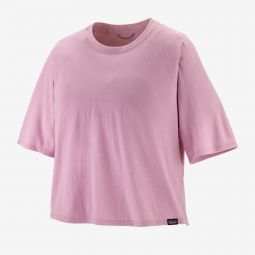 Womens Short-Sleeved Capilene Cool Trail Cropped Shirt MLKE