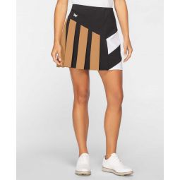 Womens Broken Stripe Pleated Skirt
