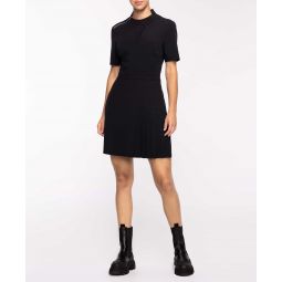 Darkness Pleated Polo Dress
