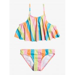 Girls 4-16 Colors Of The Sun Two Piece Flutter Bikini Set