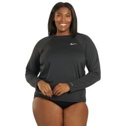 Nike Womens Plus Size Long Sleeve Hydro Rash Guard