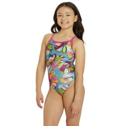 Sporti x Gretchen Walsh In Bloom Thin Strap One Piece Swimsuit Youth (22-28)