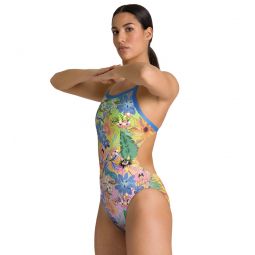Arena Womens Feel the Nature Challenge Back One Piece Swimsuit