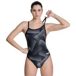 Arena Womens Halftone Challenge Back One Piece Swimsuit